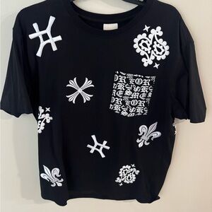 Kids Black Graphic T-Shirt